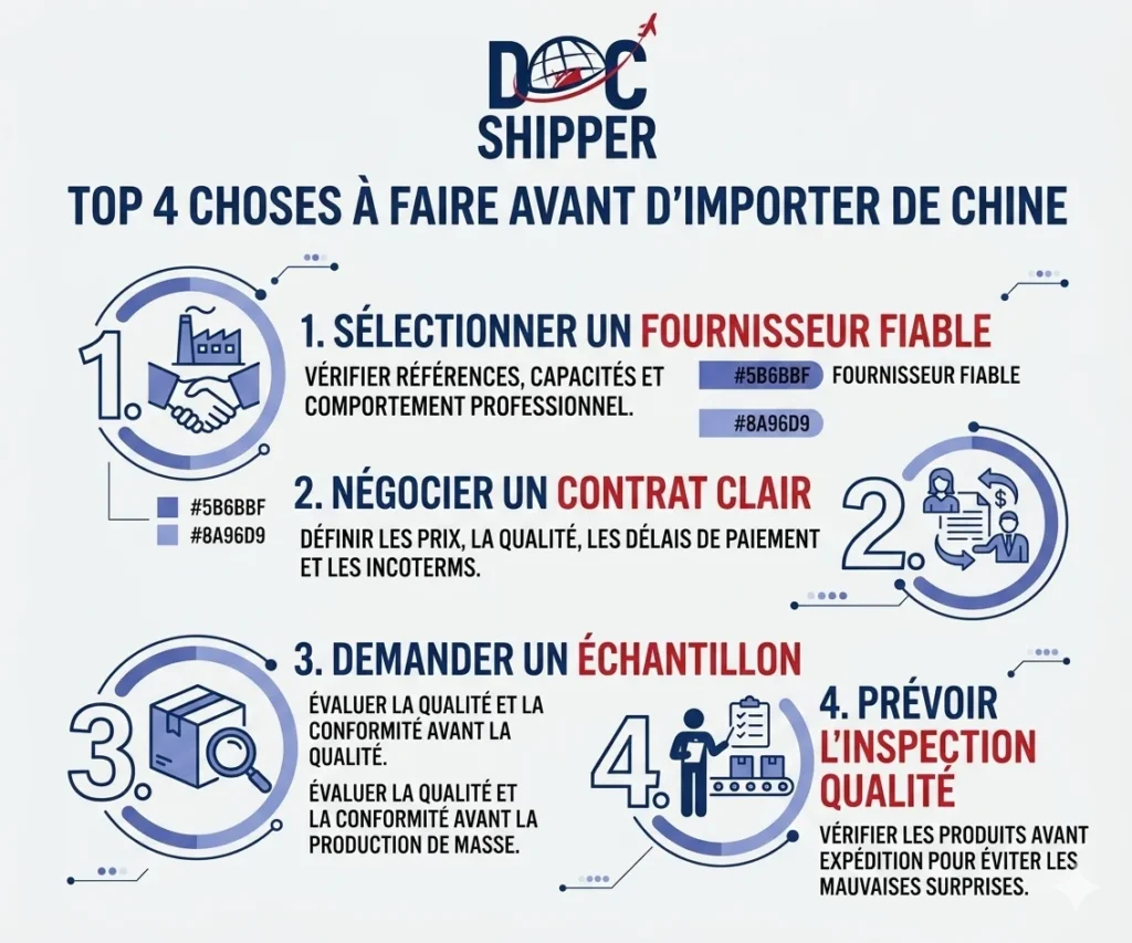 Top 4 des choses à faire avant d’importer des produits de Chine