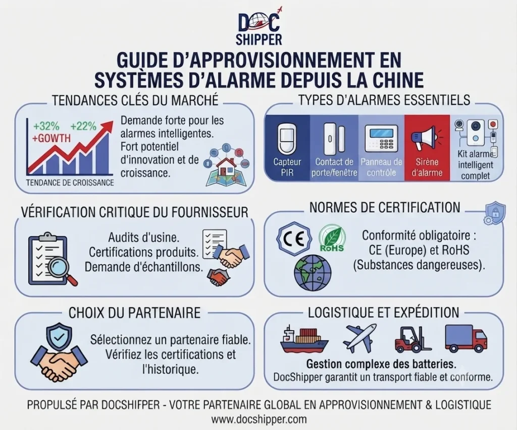 Fournisseurs d’alarmes de sécurité en Chine [GUIDE COMPLET]