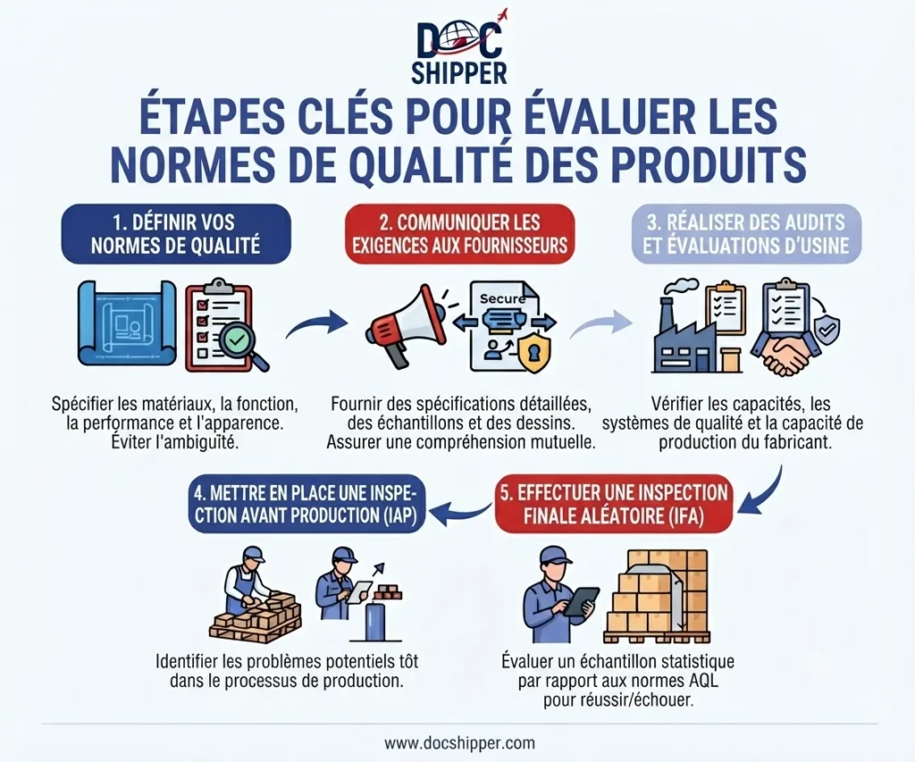 Étape clés pour évaluer les normes de qualité des produits