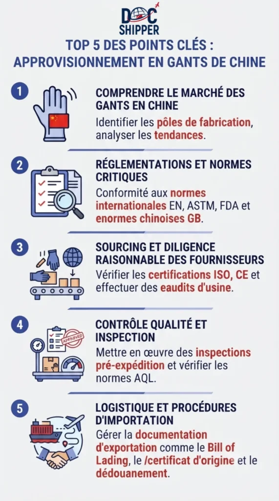 Comment trouver des fournisseurs de gants en Chine [Régulations-Approvisionnement-Risques]