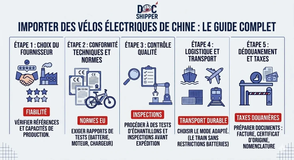 Importer des vélos électriques depuis la Chine [GUIDE COMPLET]