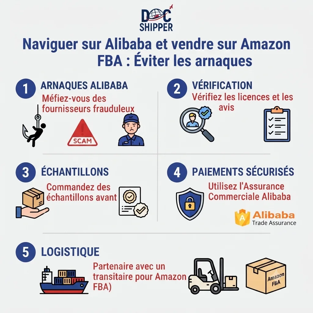 Acheter sur Alibaba et vendre sur Amazon FBA _ 12 arnaques à connaitre