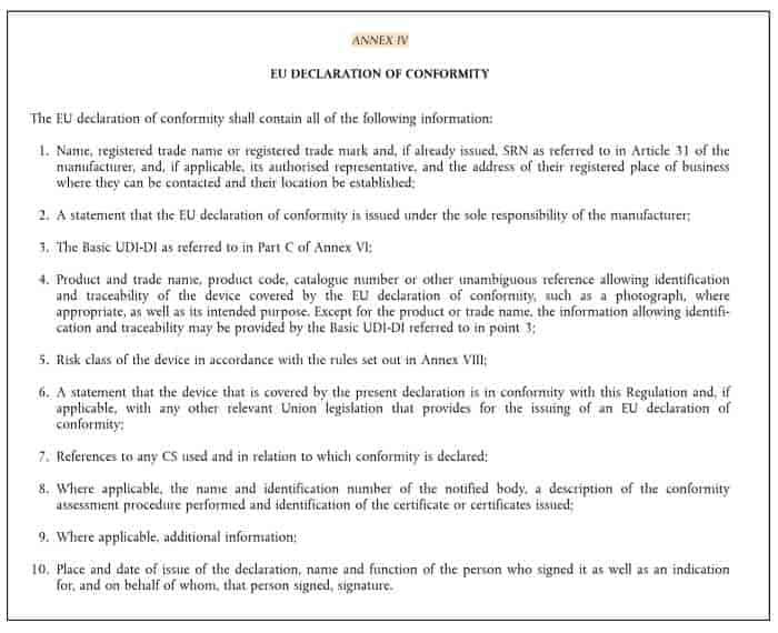 Article 4 - UE declaration of conformity
