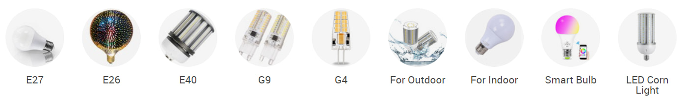 different bulbs