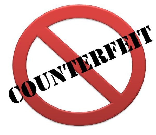 No counterfeit products