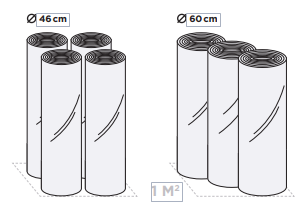 LOT DE 2 FILM EMBALLAGE PAPIER BULLE 50 cm x 50 mètre ROULEAU +1