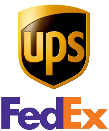 the fedex-ups-logos
