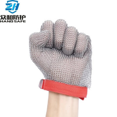 Cut resistant metal mesh stainless steel gloves