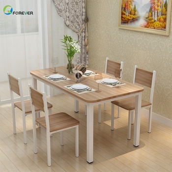 Steel-wood Dining Table and Chair