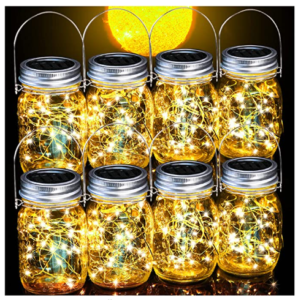 alt.att Jars Cooo – Ensemble de 8 lanternes solaires extérieures