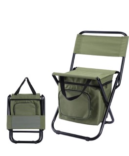 Outdoor folding ice bag chair with storage bag 