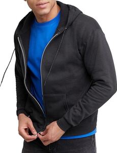 Black Fleece Zipped Hoodie